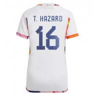 Belgia Thorgan Hazard #16 Fotballklær Bortedrakt Dame VM 2022 Kortermet